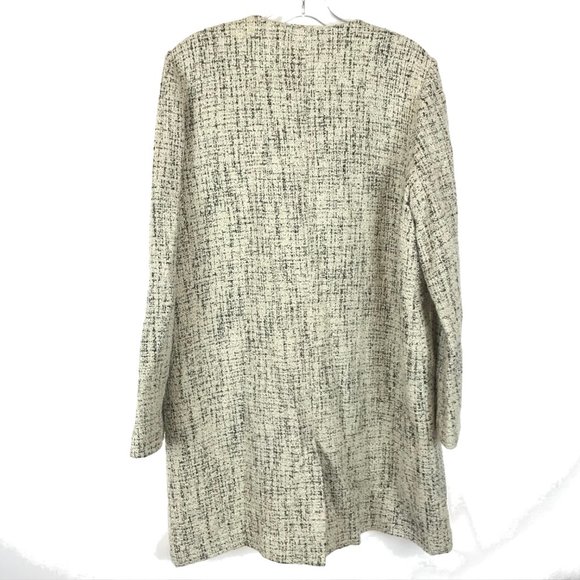 Size Large Eileen Fisher Single-Button Tweed Coat - Picture 5 of 6